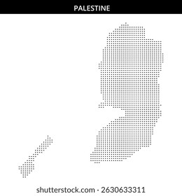 Artistic representation of Palestine using dots