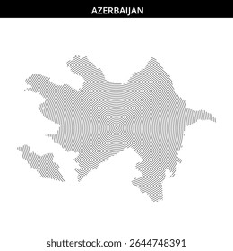 Artistic representation showing the distinctive outline of Azerbaijan