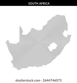Artistic representation of South Africa featuring circular patterns.