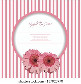 artistic romantic card with flowers, invitation