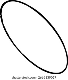 Artistic Rough Black Brush Stroke Circle Border