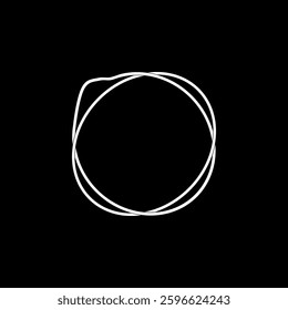Artistic Round Lines, Weaving Style, can use for Logo, Apps, Website, Contemporary Ornate, Frame Work, Copyspace, Icon, Symbol, Cover or Graphic Design Element. Vector Illustration