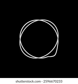 Artistic Round Lines, Weaving Style, can use for Logo, Apps, Website, Contemporary Ornate, Frame Work, Copyspace, Icon, Symbol, Cover or Graphic Design Element. Vector Illustration