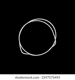 Líneas redondas artísticas, estilo de tejido, se puede utilizar para el logotipo, App, Sitio web, ornamentado contemporáneo, trabajo de marco, espacio de copia, ícono, símbolo, cubierta o elemento de Diseño gráfico. Ilustración vectorial