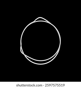 Linhas redondas artísticas, estilo de tecelagem, pode usar para logotipo, aplicativos, site, ornato contemporâneo, trabalho de quadro, Copyspace, ícone, símbolo, capa ou elemento de design gráfico. Ilustração de vetor