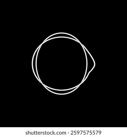 Artistic Round Lines, Weaving Style, can use for Logo, Apps, Website, Contemporary Ornate, Frame Work, Copyspace, Icon, Symbol, Cover or Graphic Design Element. Vector Illustration