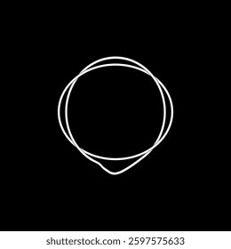 Artistic Round Lines, Weaving Style, can use for Logo, Apps, Website, Contemporary Ornate, Frame Work, Copyspace, Icon, Symbol, Cover or Graphic Design Element. Vector Illustration