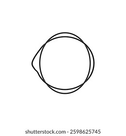Artistic Round Lines, Weaving Style, can use for Logo, Apps, Website, Contemporary Ornate, Frame Work, Copyspace, Icon, Symbol, Cover or Graphic Design Element. Vector Illustration