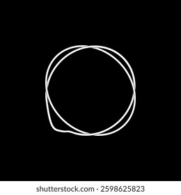 Artistic Round Lines, Weaving Style, can use for Logo, Apps, Website, Contemporary Ornate, Frame Work, Copyspace, Icon, Symbol, Cover or Graphic Design Element. Vector Illustration