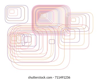 Artistic rounded rectangle background pattern abstract. Vector illustration graphic.