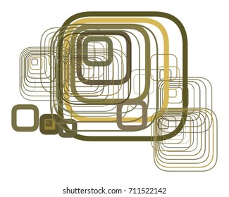 Artistic rounded rectangle background pattern abstract. Vector illustration graphic.
