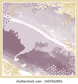 artistic scarf pattern design with purple and yellow color combination