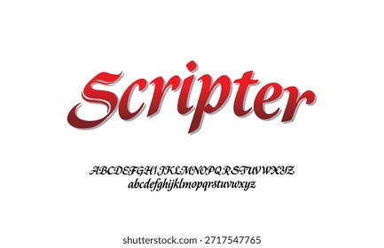 Un alfabeto de escritura artística con trazos fluidos y curvas expresivas, diseñado para evocar elegancia, creatividad y belleza artesanal. Ideal para caligrafía, logotipos y diseños decorativos que buscan un carácter refinado y artístico.