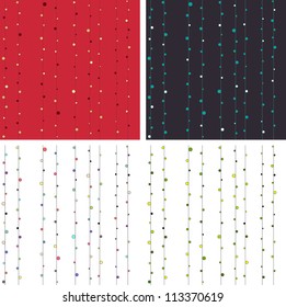 artistic seamless background with points located along lines