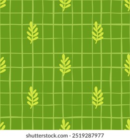 Artistic seamless foliage design, blending abstract and organic elements for versatile use in fashion, paper goods, and home decor.