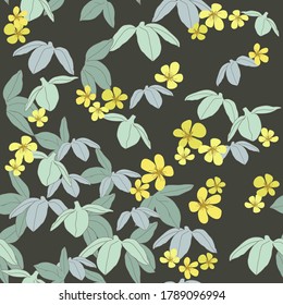 Artistic seamless pattern with abstract flowers. Modern design for paper, cover, fabric, interior decor and other users.