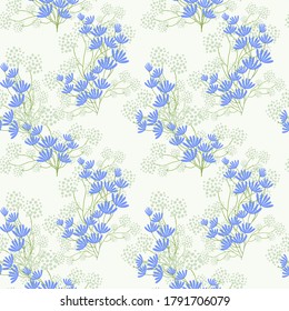 Patrón artístico sin fisuras con flores abstractas. Diseño moderno para papel, cubierta, tela, decoración interior y otros usuarios.