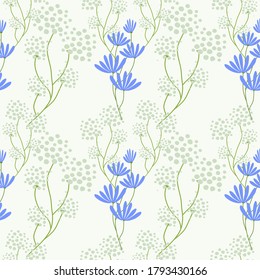 Patrón artístico sin fisuras con flores abstractas. Diseño moderno para papel, cubierta, tela, decoración interior y otros usuarios.