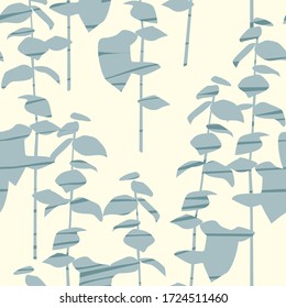 Artistic seamless pattern with abstract leaves. Modern design for paper, cover, fabric, interior decor and other users.