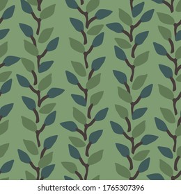 Artistic seamless pattern with abstract leaves. Modern design for paper, cover, fabric, interior decor and other users.