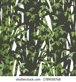 Artistic seamless pattern with abstract leaves. Modern design for paper, cover, fabric, interior decor and other users.