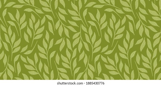 Artistic seamless pattern with abstract leaves. Modern design for paper, cover, fabric, interior decor and other users.