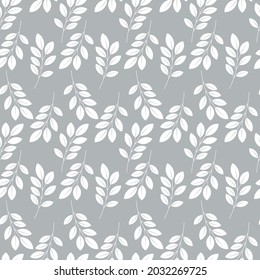 Artistic seamless pattern with abstract leaves design