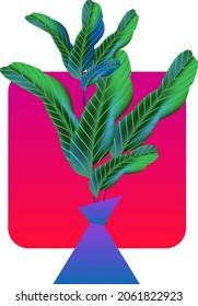 Artistic seamless pattern with abstract leaves. Modern design for paper, cover, fabric, interior decor and other users.