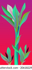 Artistic seamless pattern with abstract leaves. Modern design for paper, cover, fabric, interior decor and other users.