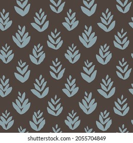 Patrón artístico sin fisuras con plantas abstractas. Ilustración floral colorida para papel y envoltura de regalo. Tejido de diseño moderno. Un ambiente creativo y elegante.