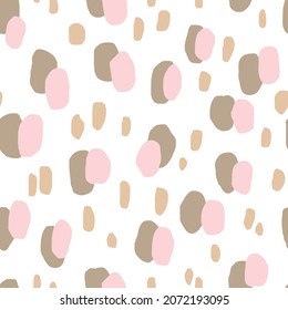 Artistic seamless pattern with abstract shapes. Colorful trendy illustration for paper and gift wrap. Fabric print modern design. Creative stylish background.