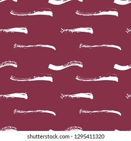 artistic seamless pattern of brush strokes, grungte modern background, carmine backdrop