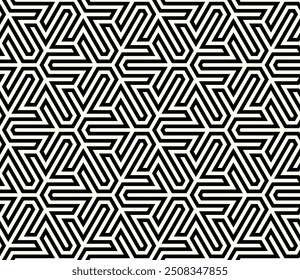 Künstlerische Formen Wiederholte Muster. Geometrische Tessellation Art Nahtloses Muster eines druckbaren Vektors.