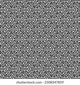 Künstlerische Formen Wiederholte Muster. Geometrische Tessellation Art Nahtloses Muster eines druckbaren Vektors.
