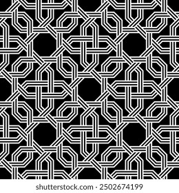 Artistic shapes Seamless pattern. Geometric Art Repeating patterns background of Printable vector.