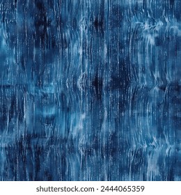 Artistic Shibori Geo Deep Dye Geo Krawattenstreifen, Abstraktes Indigomuster. Blauer Hintergrund. Textur der gewebten Jeans für Design-Drucke. Vektorillustration