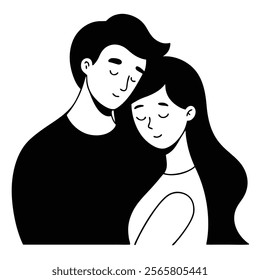Artistic silhouette of a couple symbolizing deep love