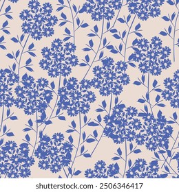 Ramas artísticas simples flores peonías, dalia y brotes con hojas sin patrón. Vector dibujado a mano. Retro, vintage, estampado pastel. Plantilla para el diseño, tela, moda, Fondo de pantalla, textil