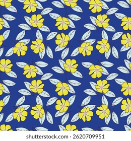 Artistieke eenvoudige takken bloemen pioenen, dahlia en knoppen met bladeren naadloos patroon. Vector hand getekend. Retro, vintage, pastelprint. Sjabloon voor ontwerp, stof, mode, behang, textiel