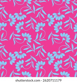 Artistieke eenvoudige takken bloemen pioenen, dahlia en knoppen met bladeren naadloos patroon. Vector hand getekend. Retro, vintage, pastelprint. Sjabloon voor ontwerp, stof, mode, behang, textiel