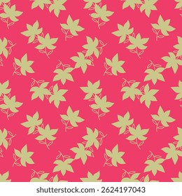 Artistic simple branches flowers peonies, dahlia and buds with leaves seamless pattern. Vector hand drawn. Retro, vintage, pastel print. Template for design, fabric, fashion, wallpaper, textile