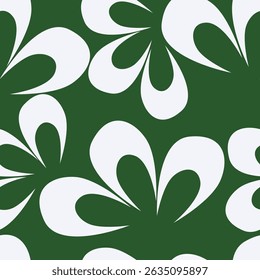 Artistic simple branches flowers peonies, dahlia and buds with leaves seamless pattern. Vector hand drawn. Retro, vintage, pastel print. Template for design, fabric, fashion, wallpaper, textile