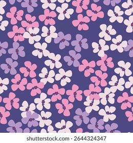 Artistic simple branches flowers peonies, dahlia and buds with leaves seamless pattern. Vector hand drawn. Retro, vintage, pastel print. Template for design, fabric, fashion, wallpaper, textile
