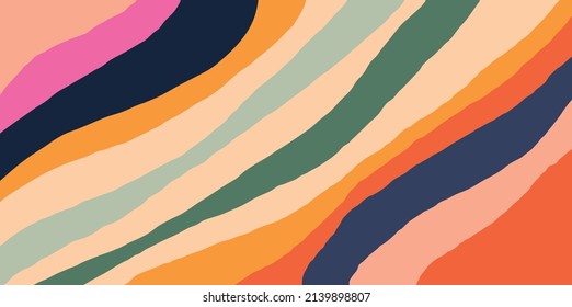 simple artística
 abstracción vectorial moderna - líneas de color dibujadas a mano en un fondo beige