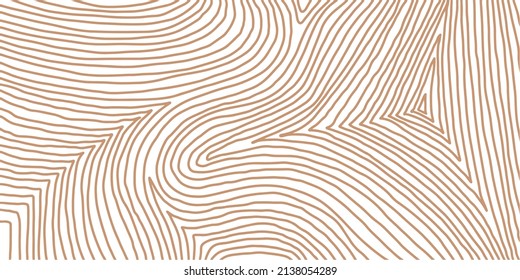 Artistic simple vector modern illustration with beige hand drawn lines on white background