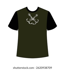 Artistic skull t-shirt design featuring detailed illustrations and creative expression.