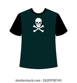 Artistic skull t-shirt design featuring detailed illustrations and creative expression.
