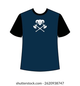 Artistic skull t-shirt design featuring detailed illustrations and creative expression.