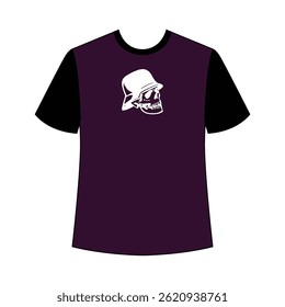 Artistic skull t-shirt design featuring detailed illustrations and creative expression.