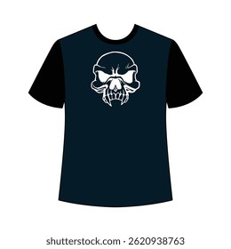 Artistic skull t-shirt design featuring detailed illustrations and creative expression.